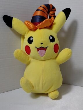 Pikachu Plush Toy - Yellow with Halloween Hat